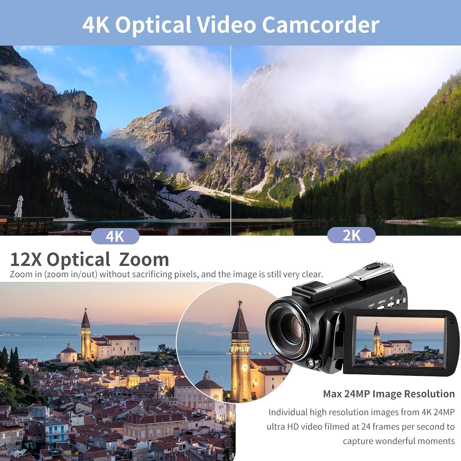 Cámara de Video 4K ORDRO AX65 con Zoom Óptico 12x y WiFi