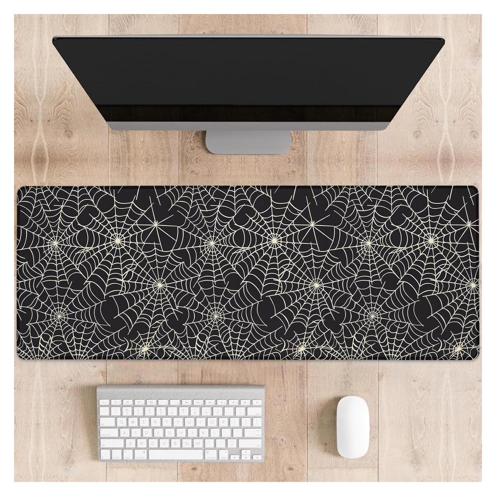 Alfombrilla de Ratón Antideslizante Dhakalrlde 80x30cm Estilo Telaraña