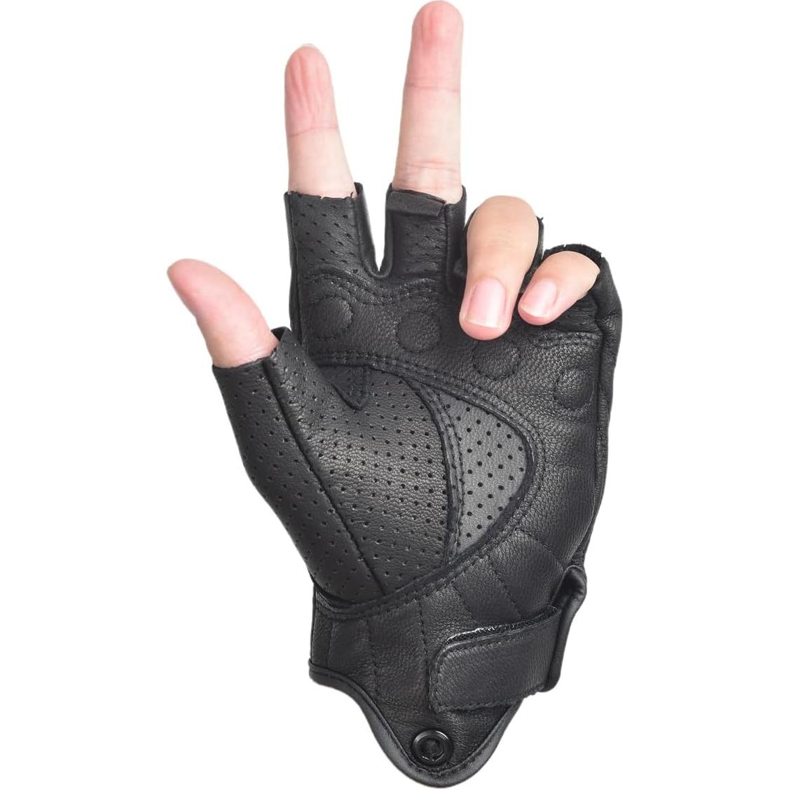 Guantes de Motocicleta Sibewora DKFLB de Cuero Transpirables
