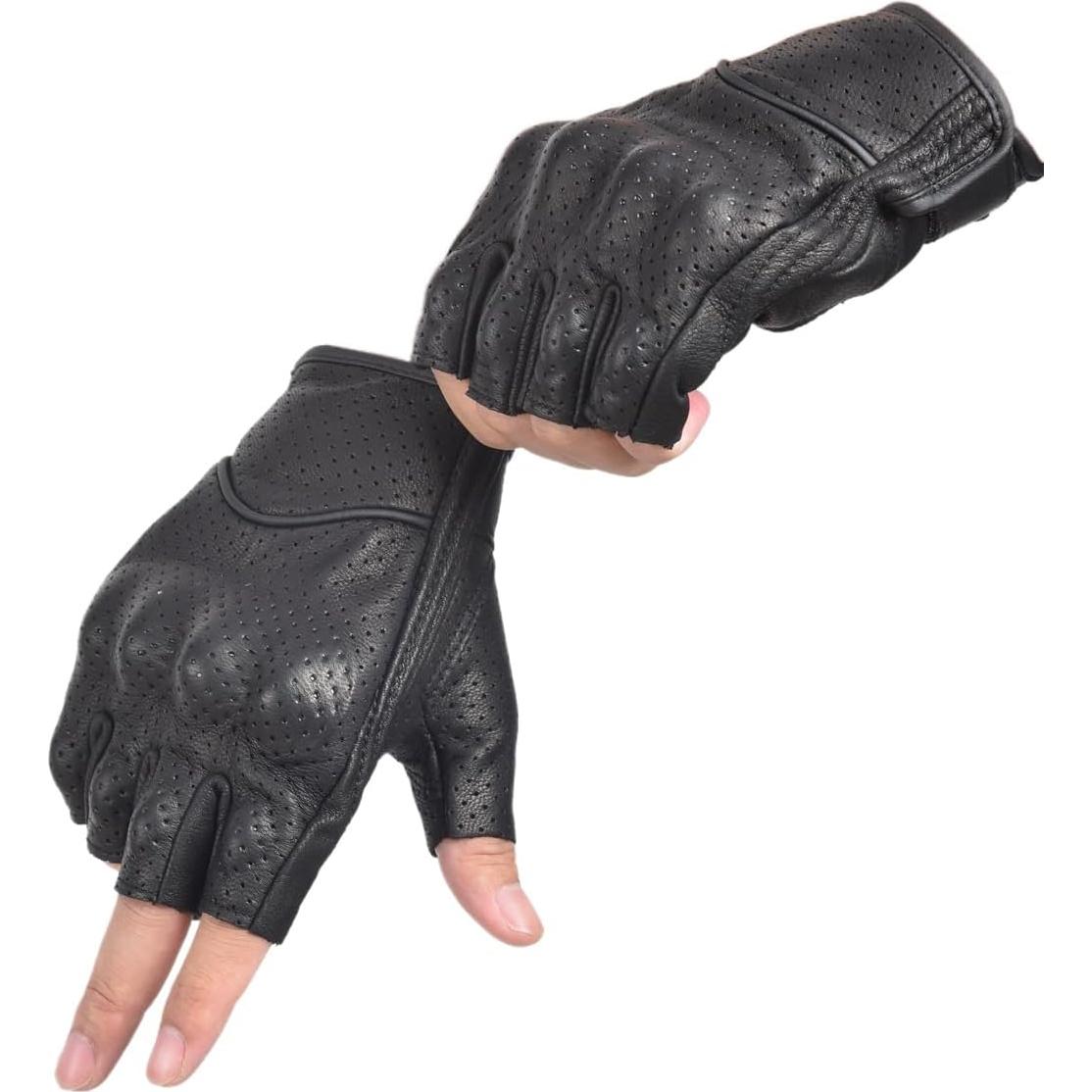Guantes de Motocicleta Sibewora DKFLB de Cuero Transpirables
