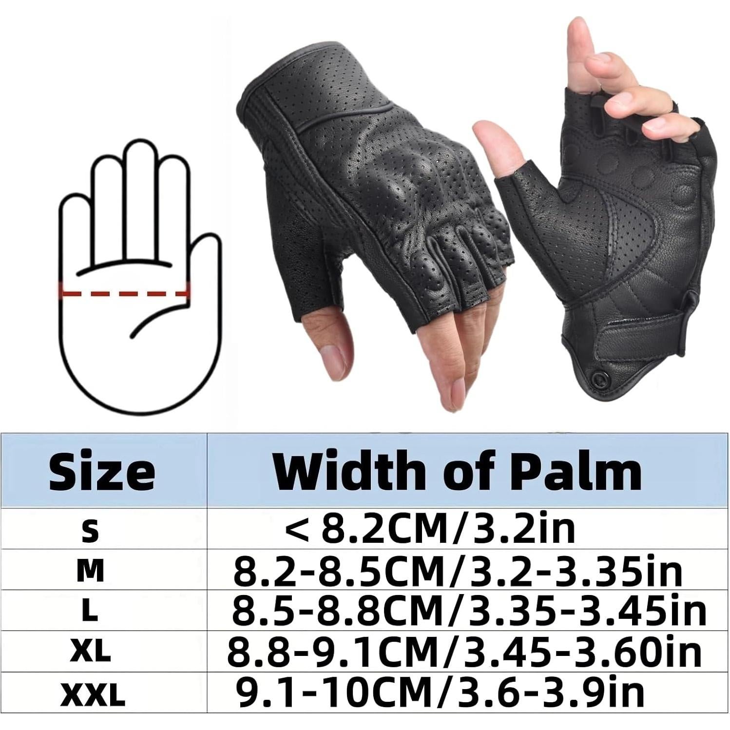 Guantes de Motocicleta Sibewora DKFLB de Cuero Transpirables