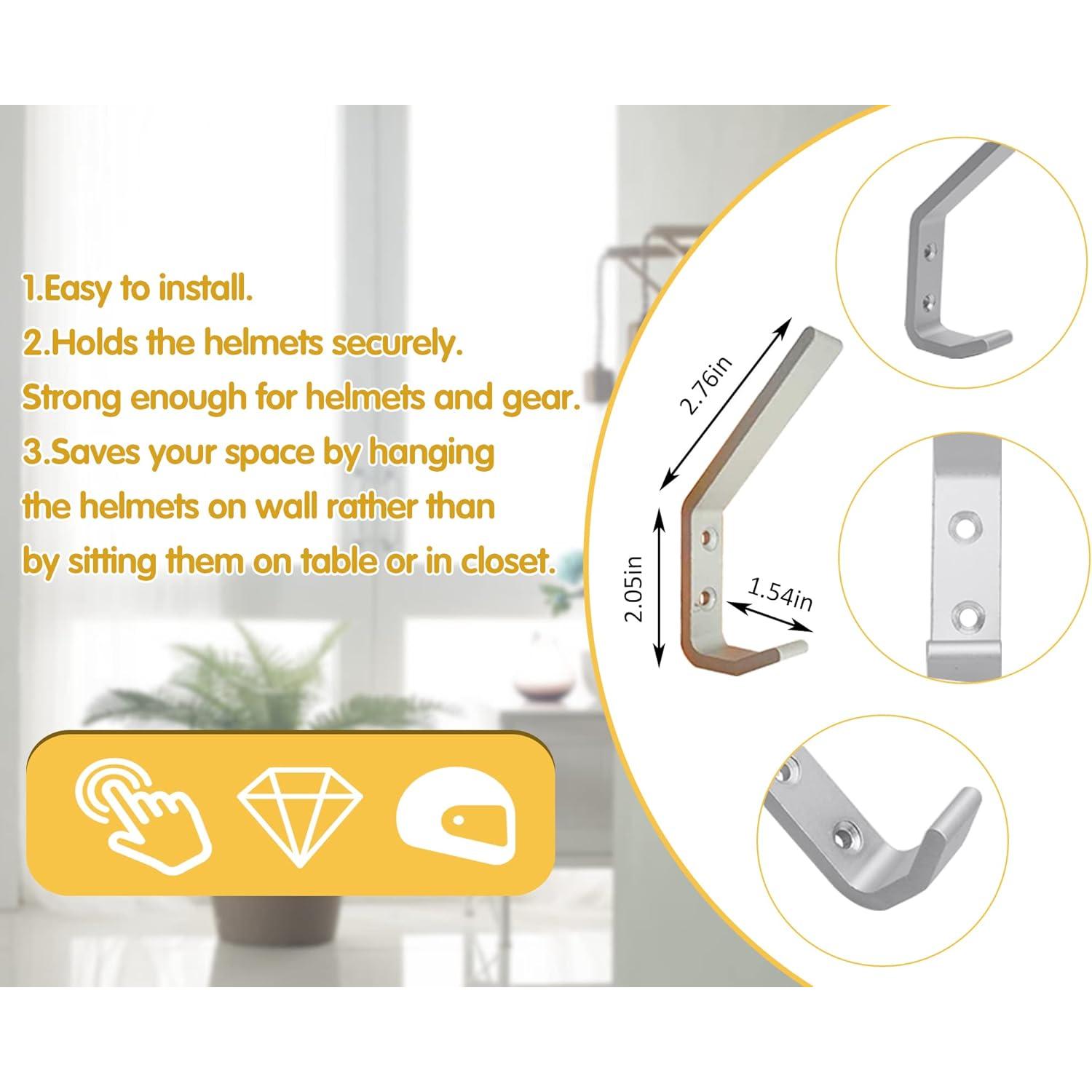 Soporte para Casco de Motocicleta Deloky - 4 Ganchos Pared