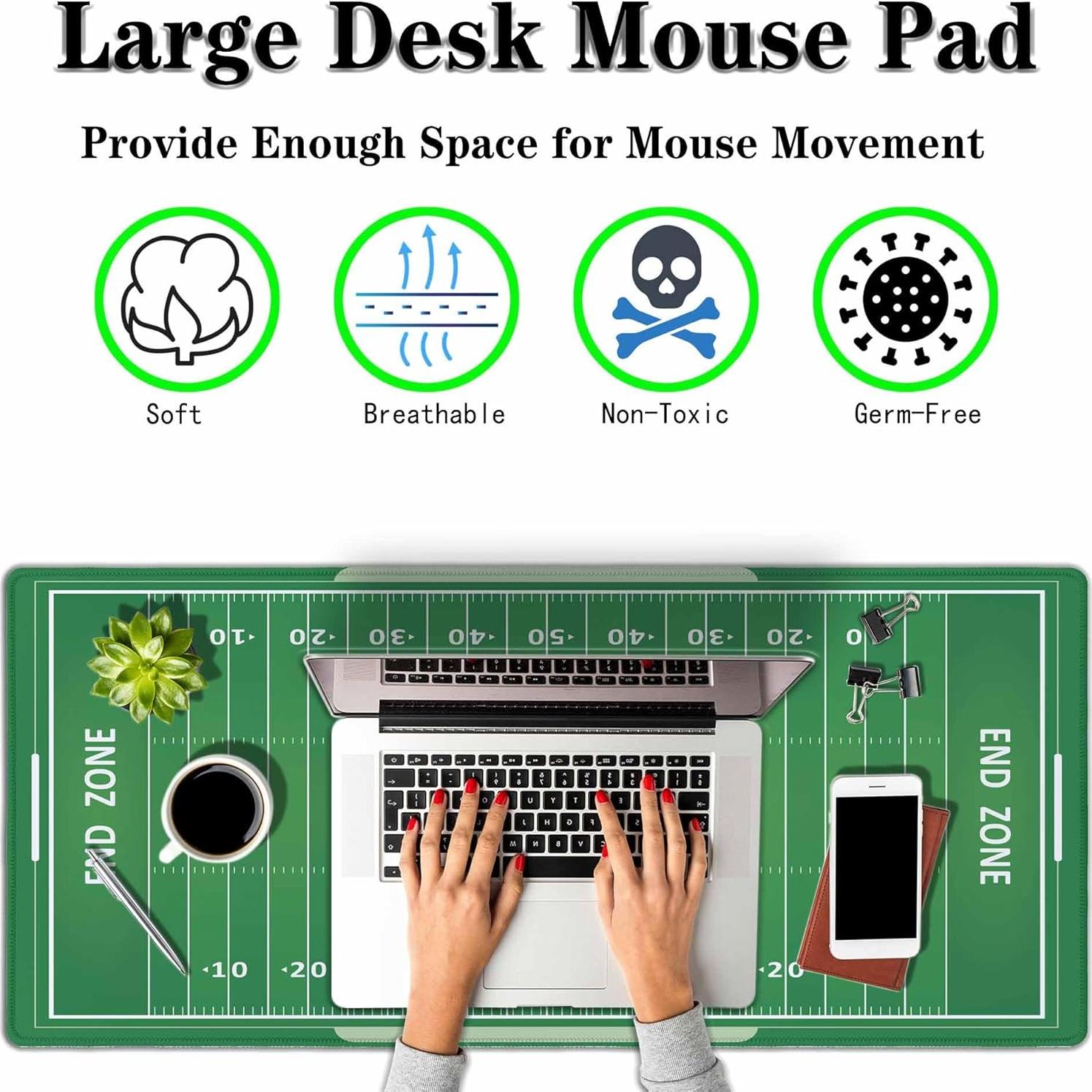 Alfombrilla de Ratón XL Y YIHANGBEST Campo de Fútbol 90x40cm