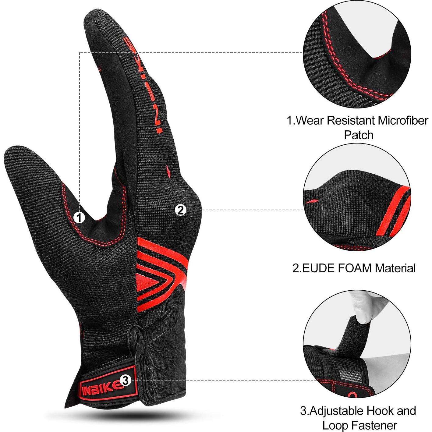 Guantes de motocicleta INBIKE transpirables con pantalla táctil