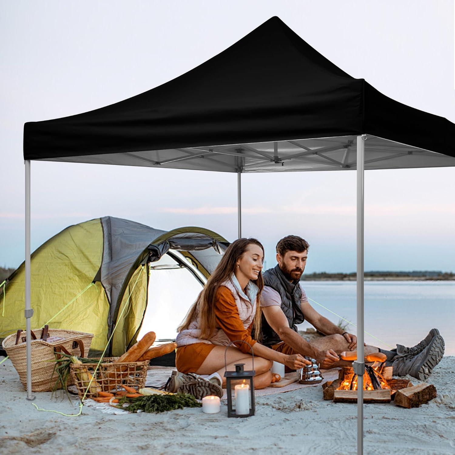 Cubierta de Reemplazo para Toldos Plegables Rinling 3x3m Negra