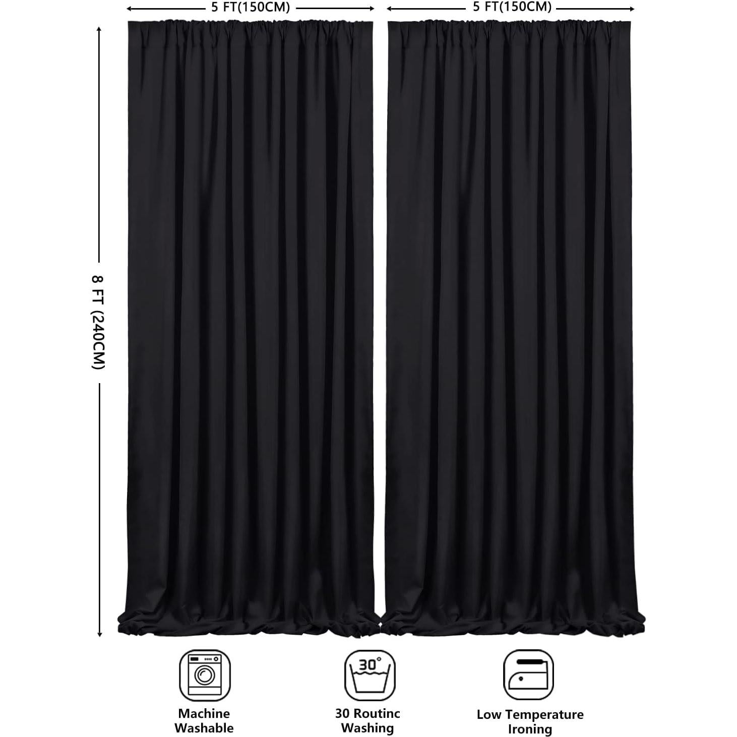 Cortinas de Fondo Negras B-COOL 2 Paneles 1.52m x 2.44m