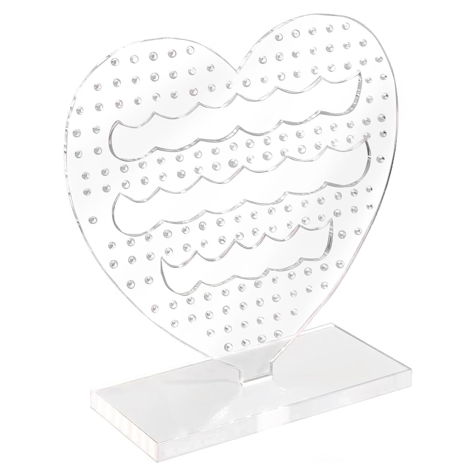 Organizador de Joyas ZUIUINAO Acrílico Corazón 001 Transparente