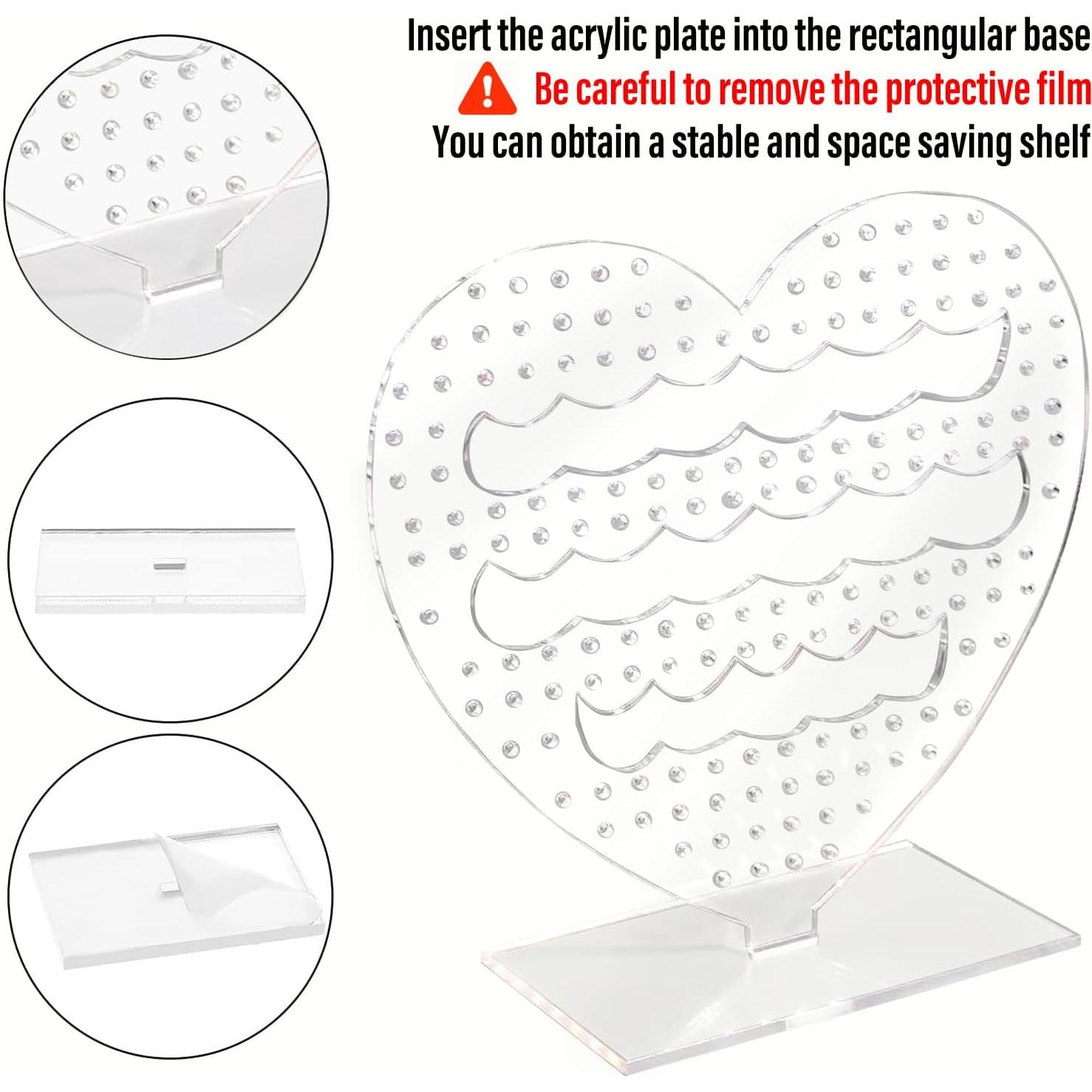 Organizador de Joyas ZUIUINAO Acrílico Corazón 001 Transparente