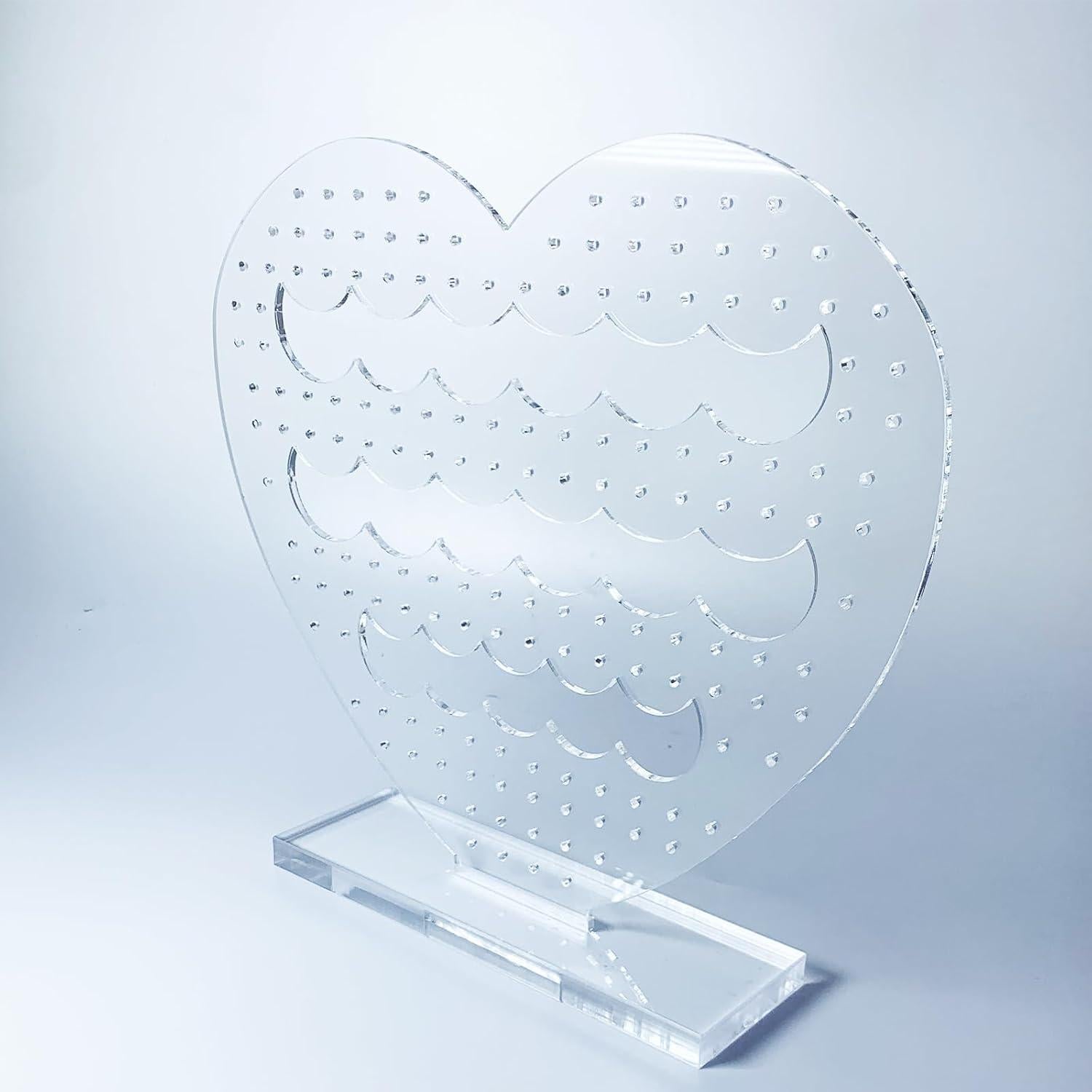 Organizador de Joyas ZUIUINAO Acrílico Corazón 001 Transparente