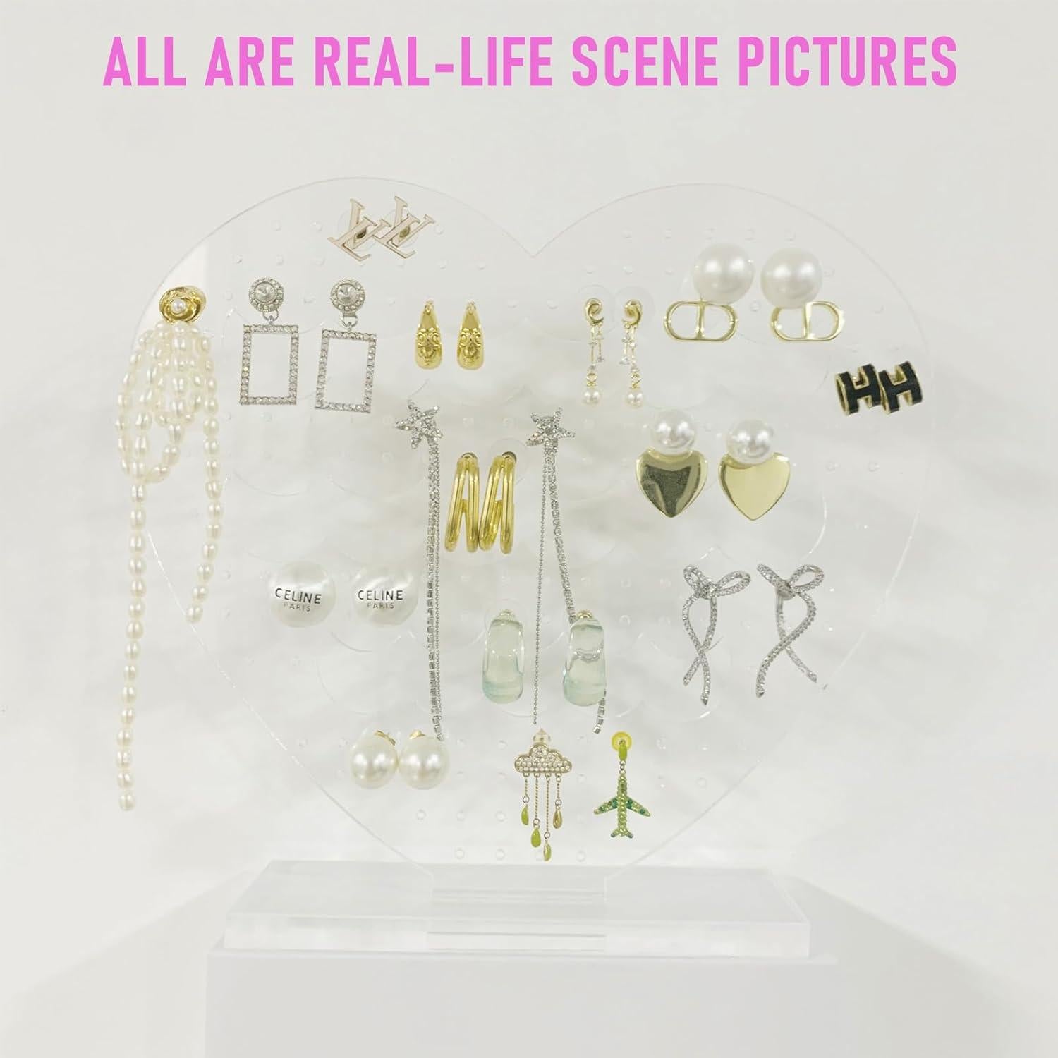 Organizador de Joyas ZUIUINAO Acrílico Corazón 001 Transparente