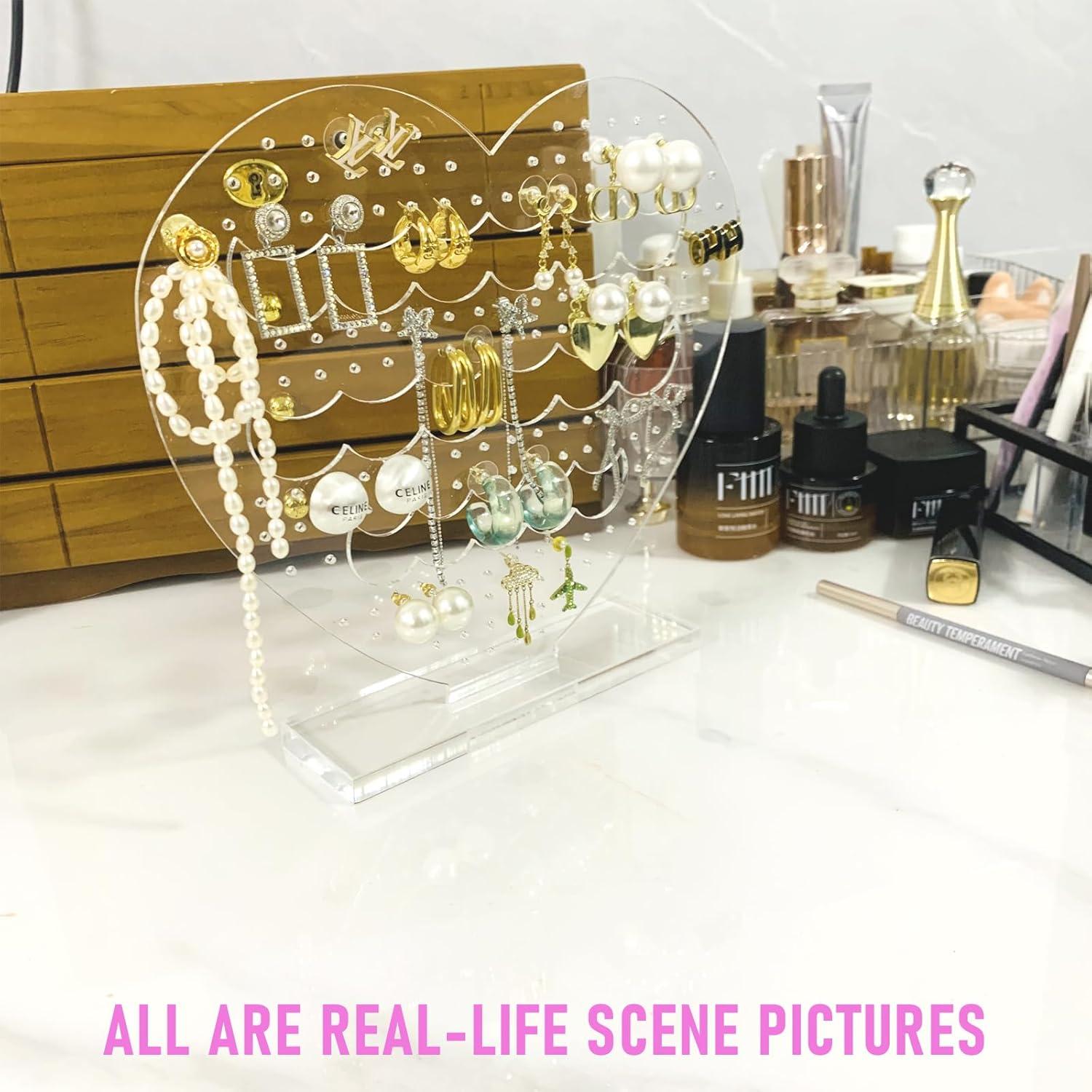 Organizador de Joyas ZUIUINAO Acrílico Corazón 001 Transparente