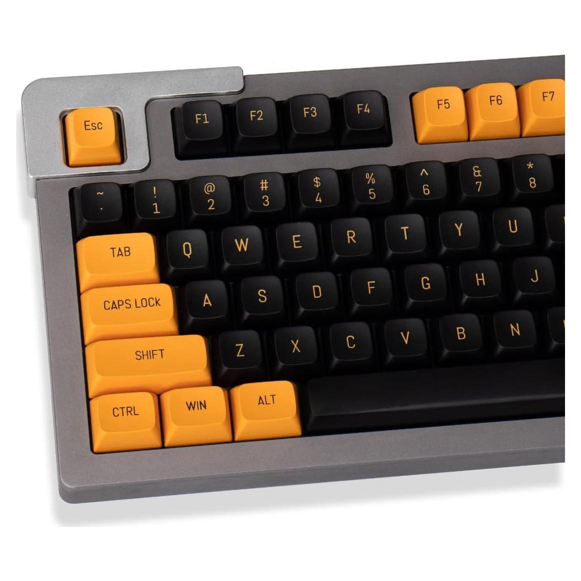 Juego de Teclas Negras y Naranjas Mintcaps 150 Teclas MSA