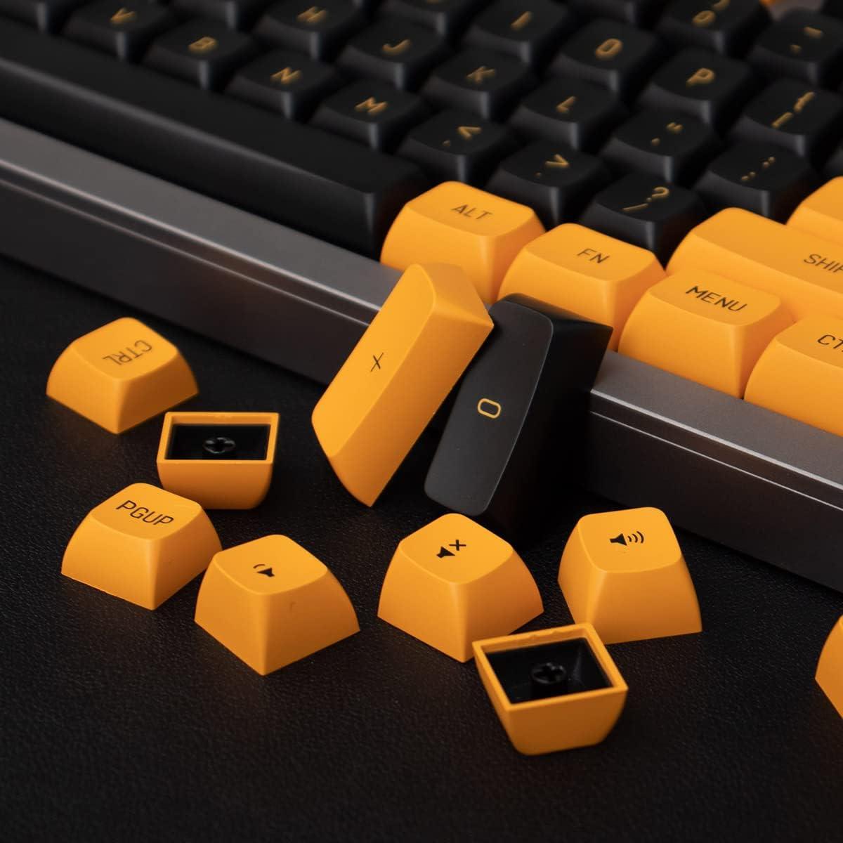 Juego de Teclas Negras y Naranjas Mintcaps 150 Teclas MSA