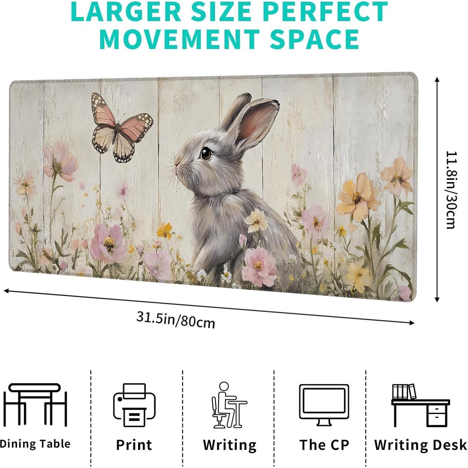 Alfombrilla de Ratón AINORI Conejo 30.48x80.01cm Antideslizante