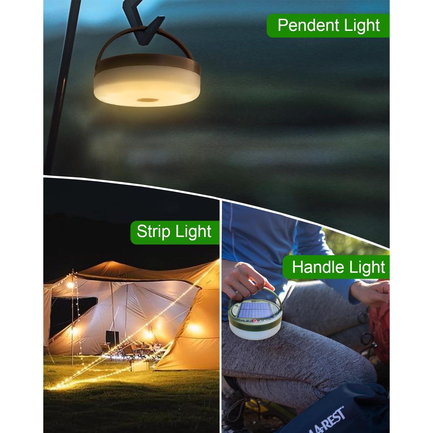 Luces de Cadena para Camping SWEALEER 12m Recargables Solar USB