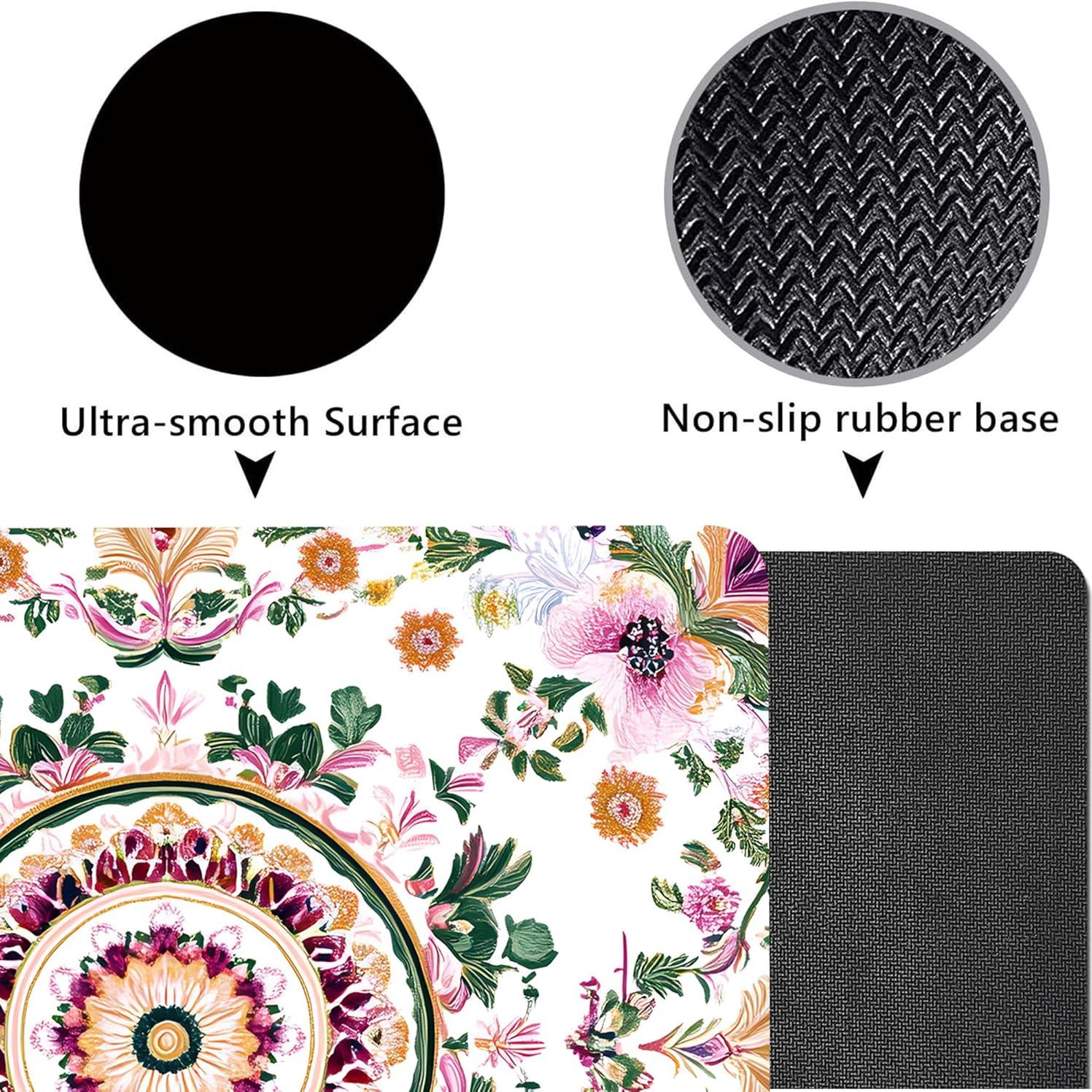 Alfombrilla de Ratón BLYKVGHQ Abstracta Floral Rosa 24.1x20.1cm