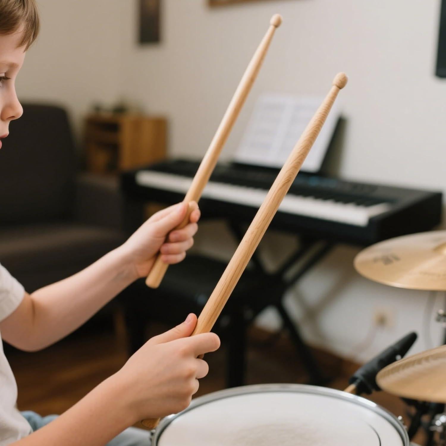 Palillos de Batería 5A de Madera de Arce - 24 Pares