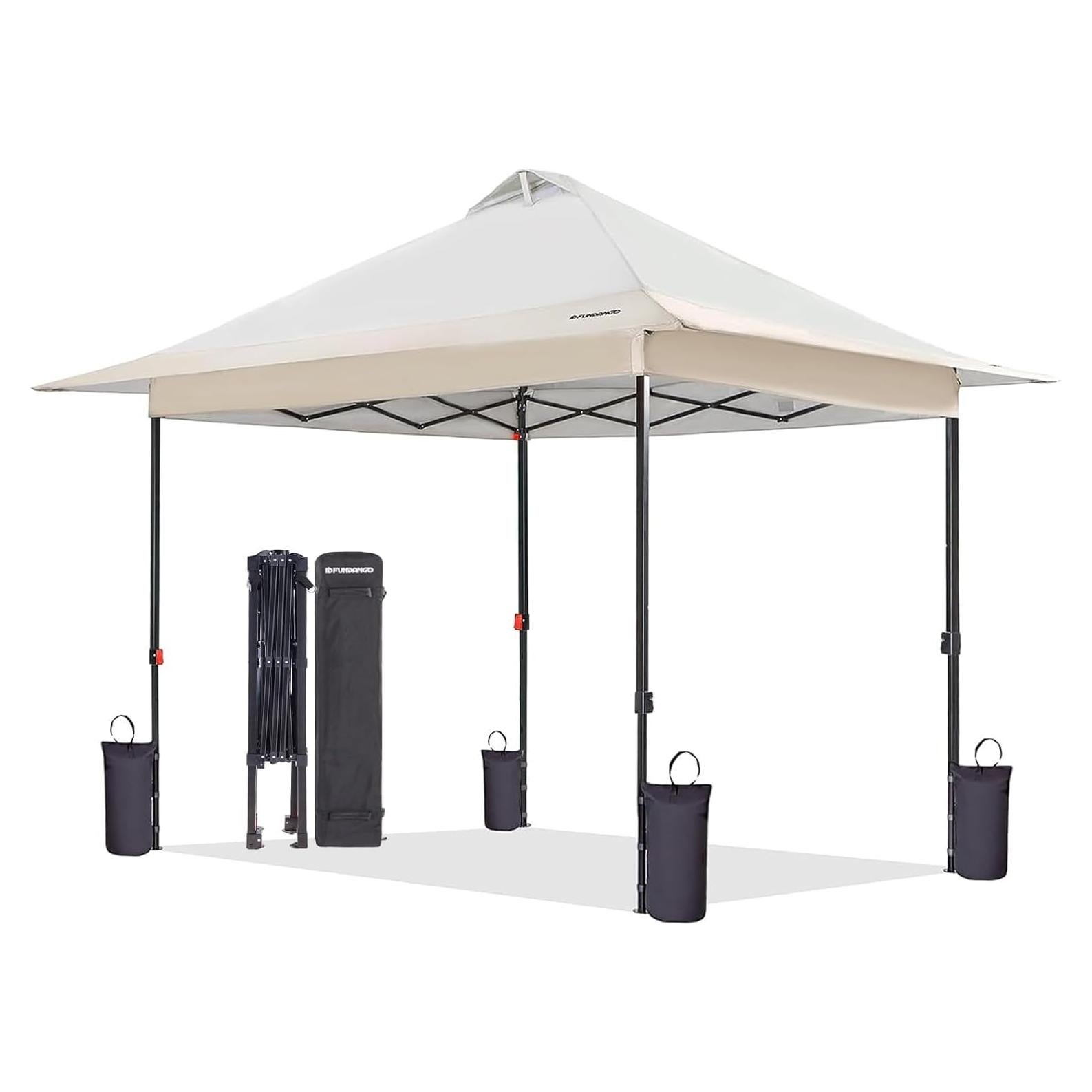 Carpa Plegable FUNDANGO 10x10 Caqui Impermeable UV