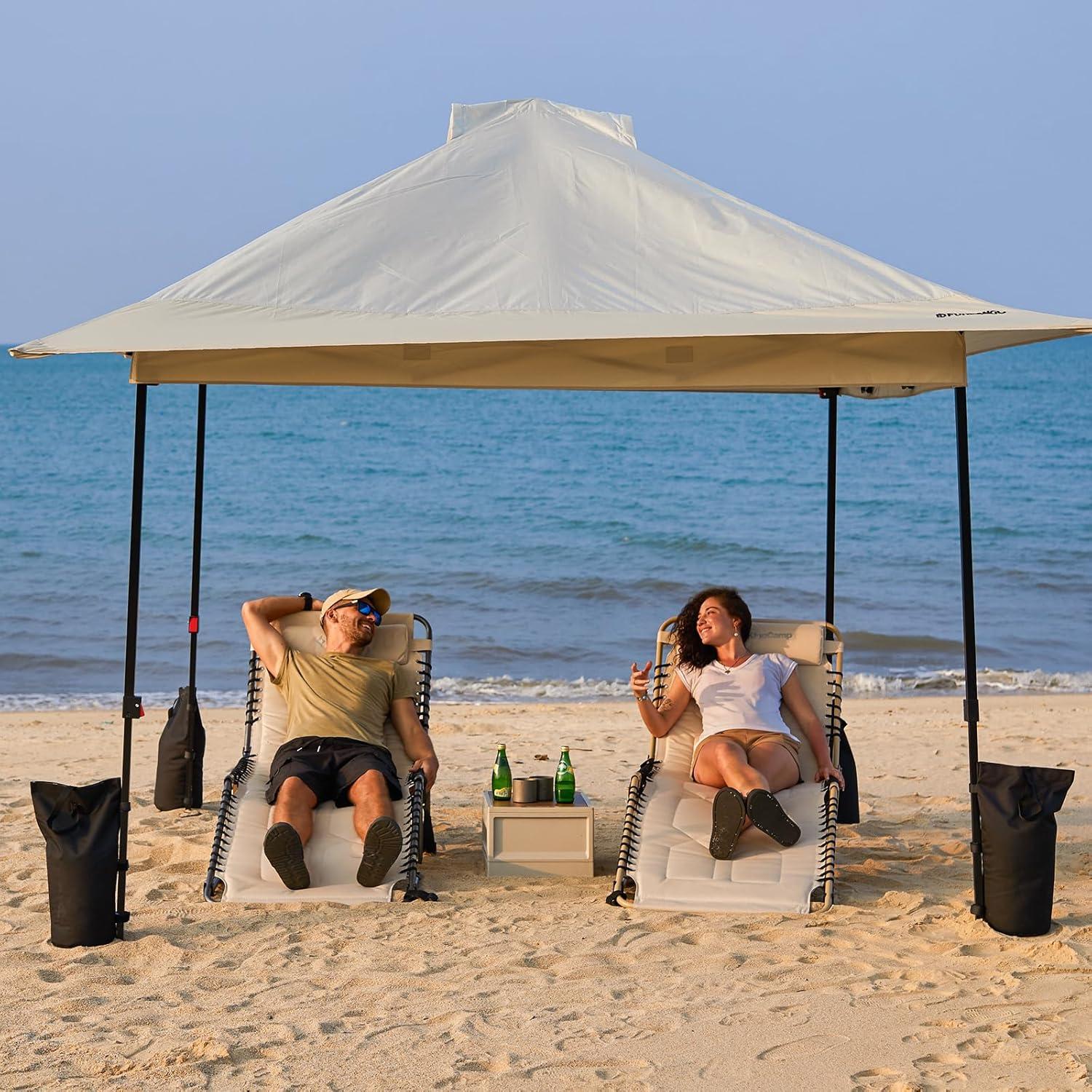 Carpa Plegable FUNDANGO 10x10 Caqui Impermeable UV