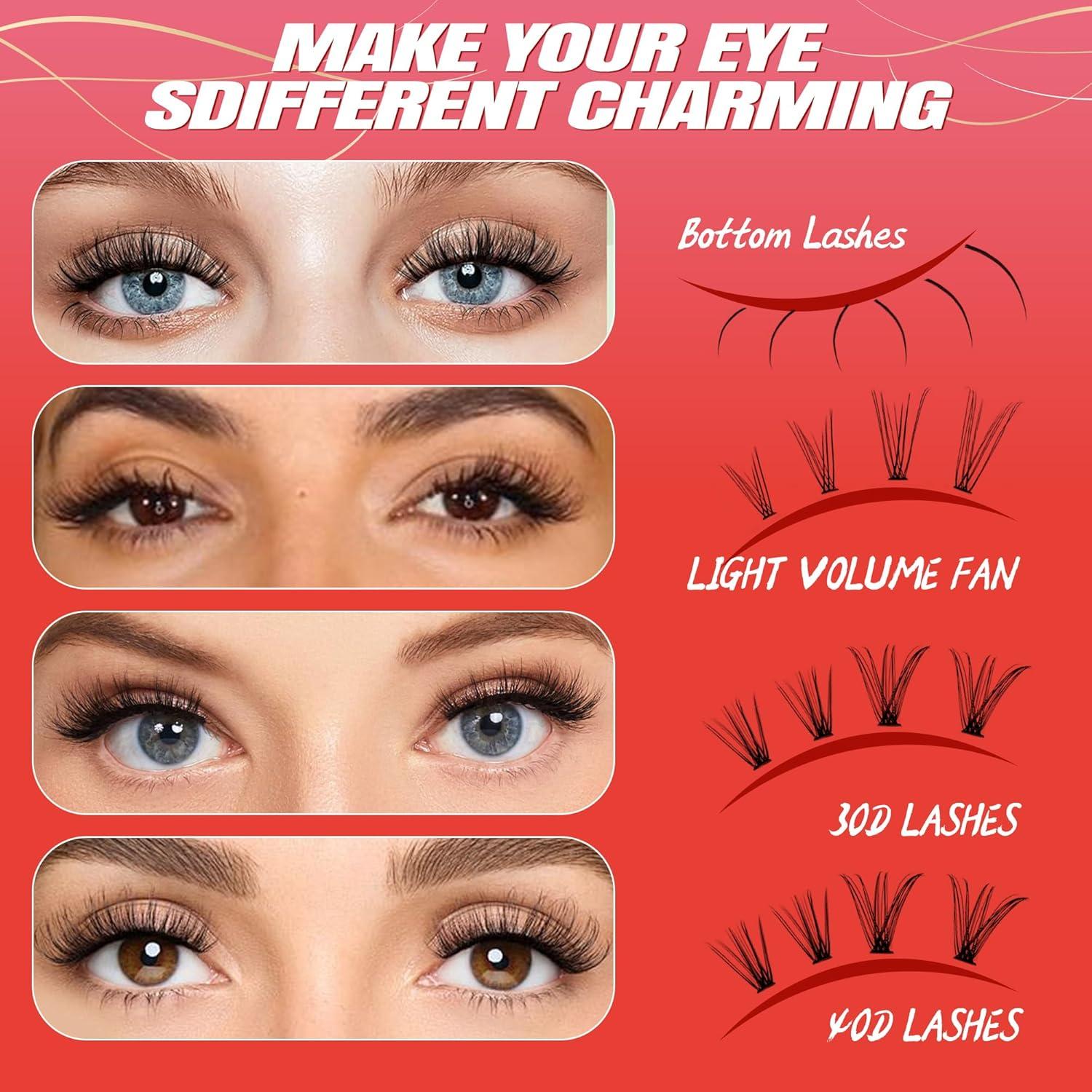 Kit de Extensión de Pestañas LUCKFORJOY 30D 40D 480PCS