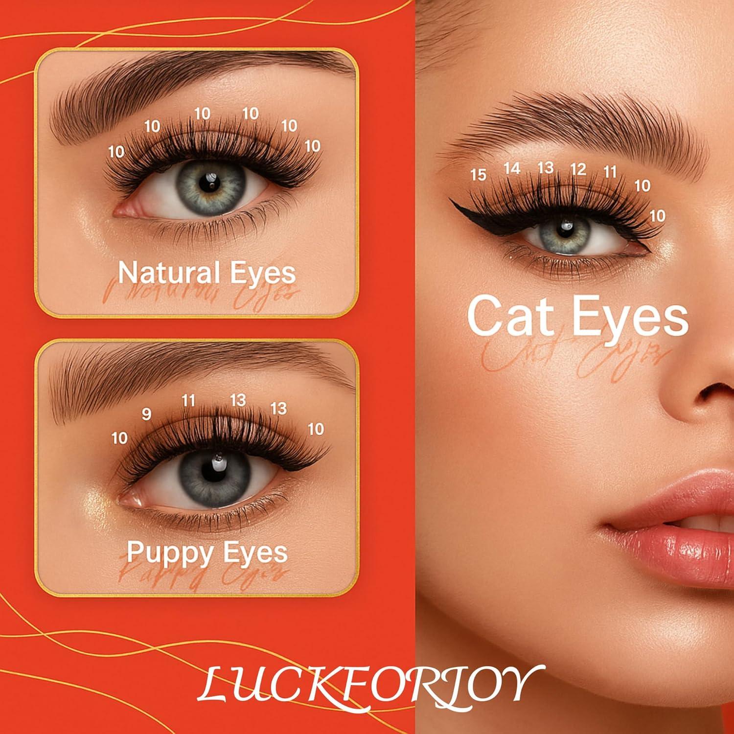 Kit de Extensión de Pestañas LUCKFORJOY 30D 40D 480PCS