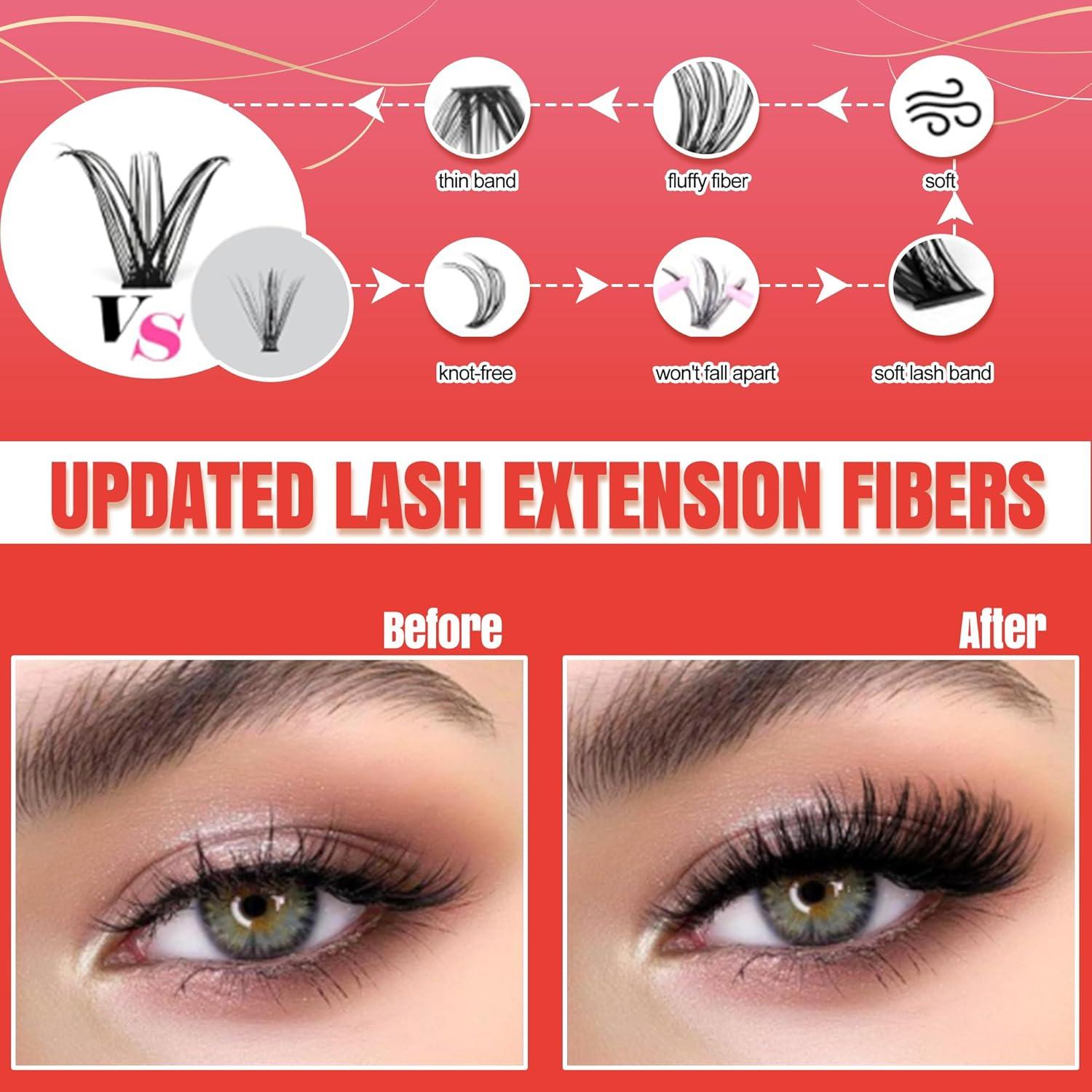 Kit de Extensión de Pestañas LUCKFORJOY 30D 40D 480PCS