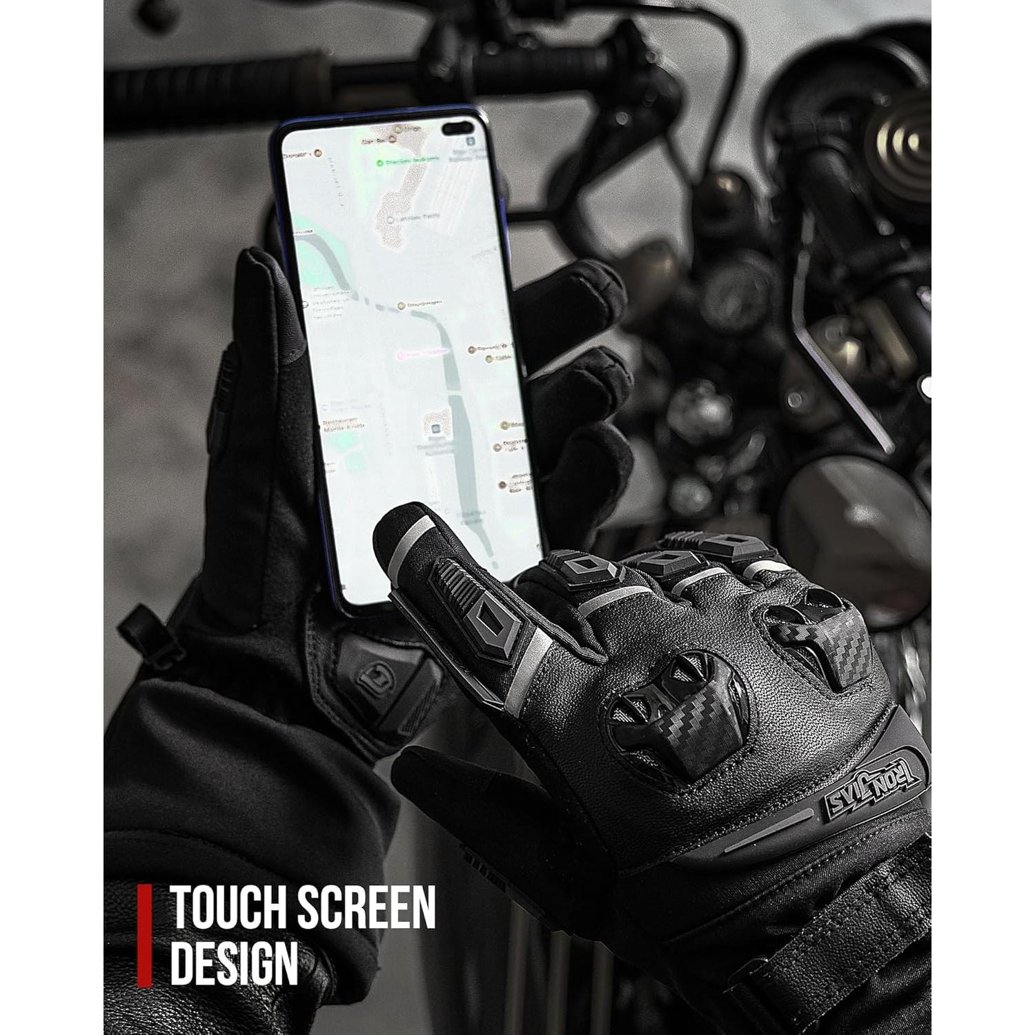 Guantes de Motocicleta Grapelet Invierno Térmicos Impermeables