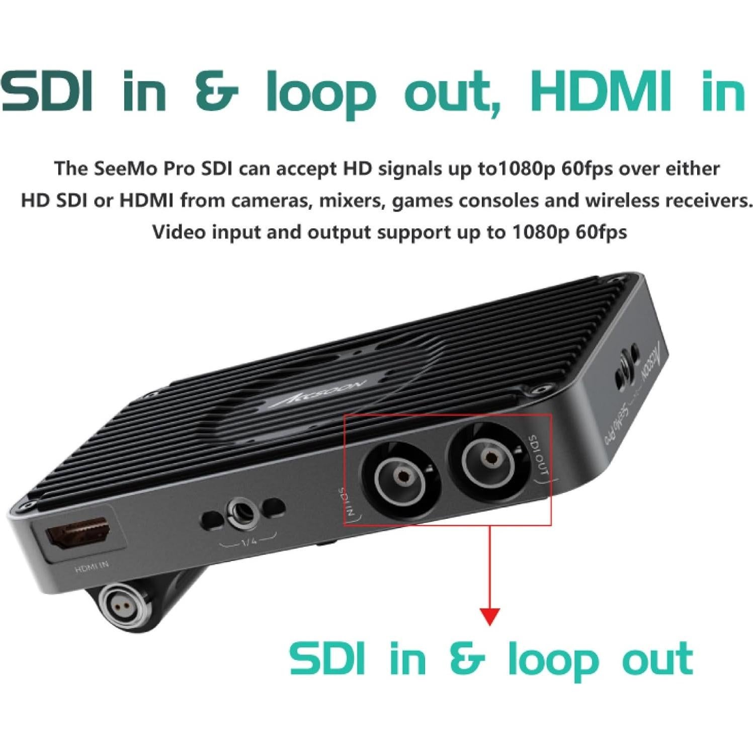 Accsoon SeeMo Pro Adaptador Captura Video 1080P HDMI SDI