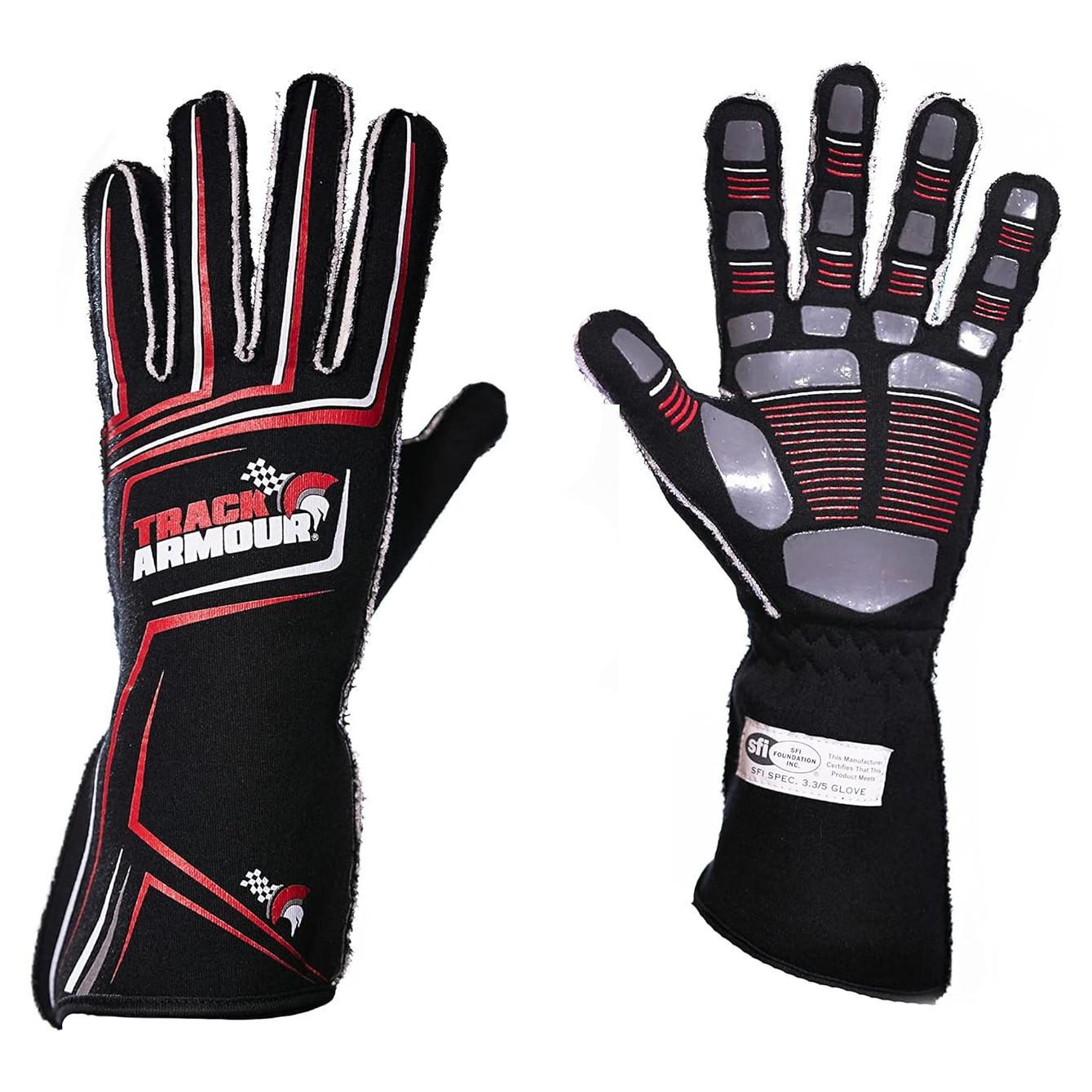 Guante de Carreras TRACK ARMOUR Series 4 Nomex Negro