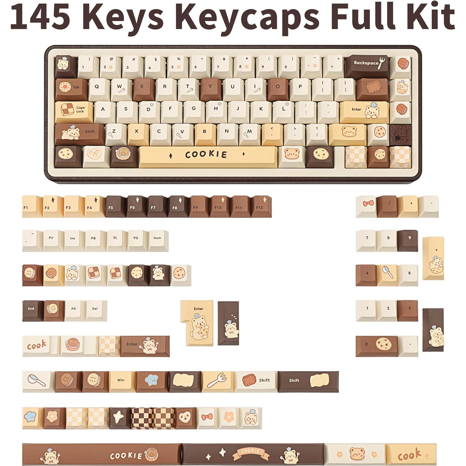 Conjunto de Teclas PBT 145 para Teclado Mecánico COOMICKEY