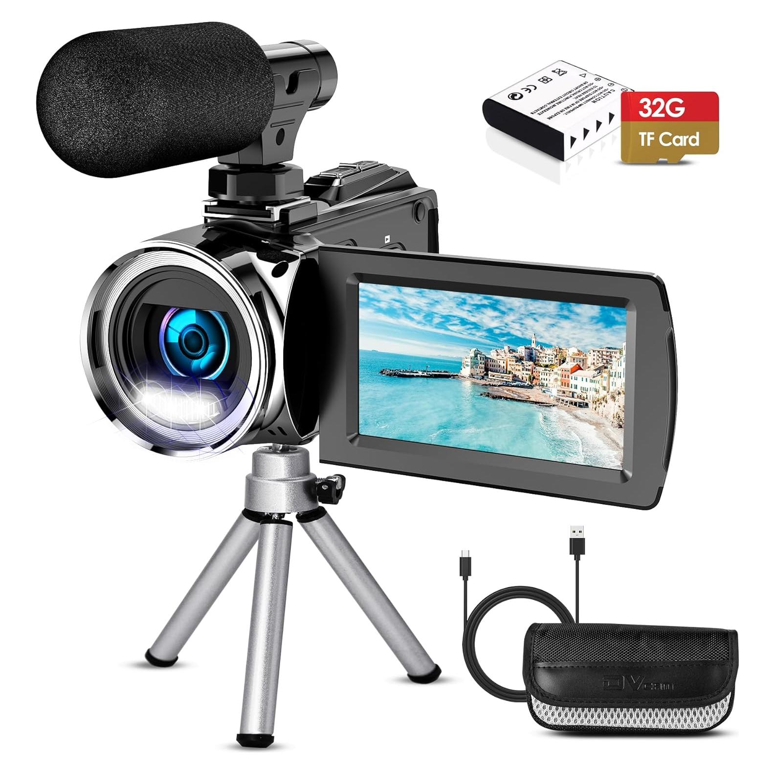 Cámara de Video 4K Hojocojo 36 MP con Zoom 18X y Pantalla 3"