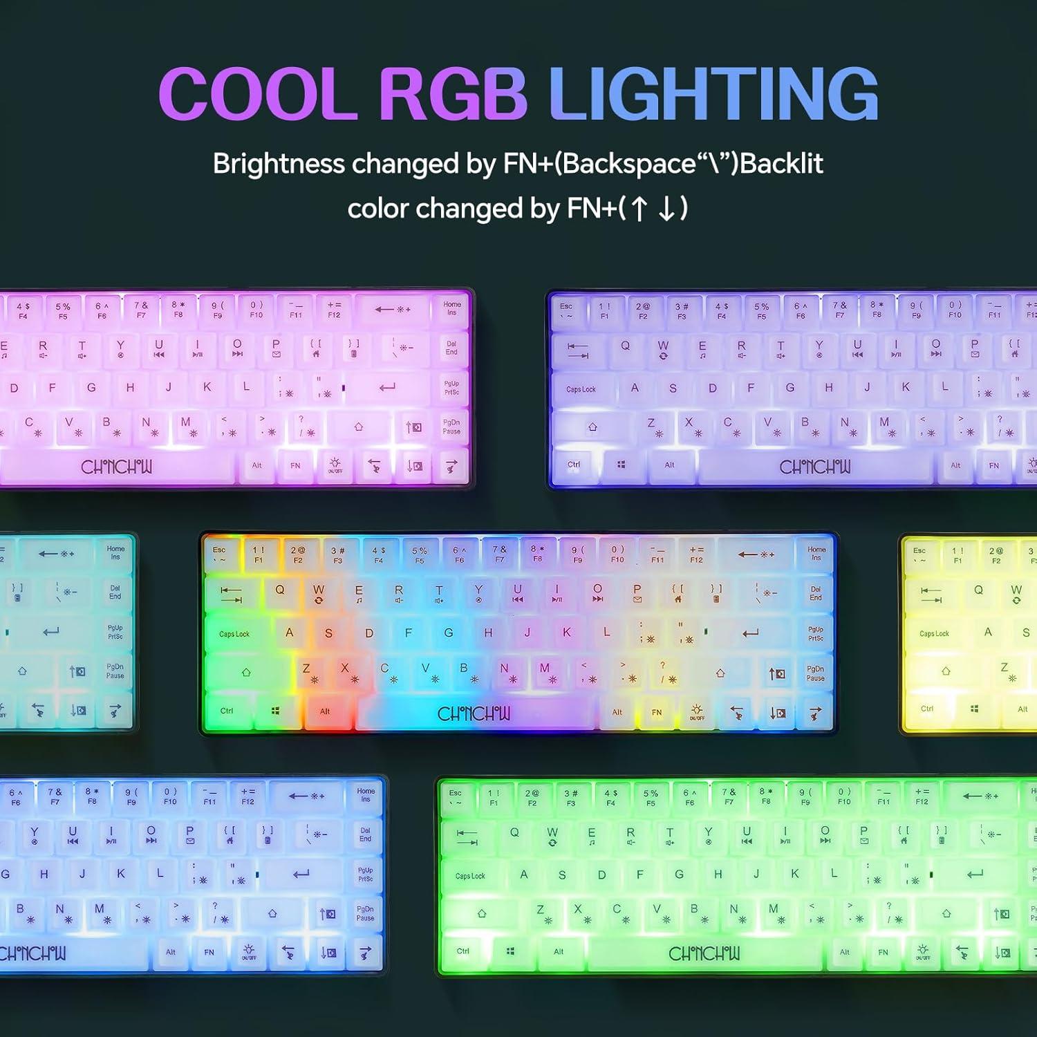 Teclado Gaming Mini 60% CHONCHOW G31D RGB USB C Compacto