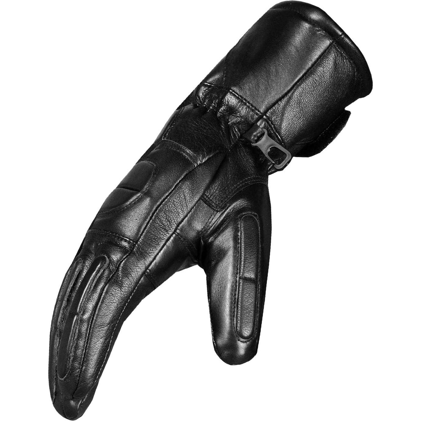 Guantes de Moto Invierno Jackets 4 Bikes XL Cuero Negro