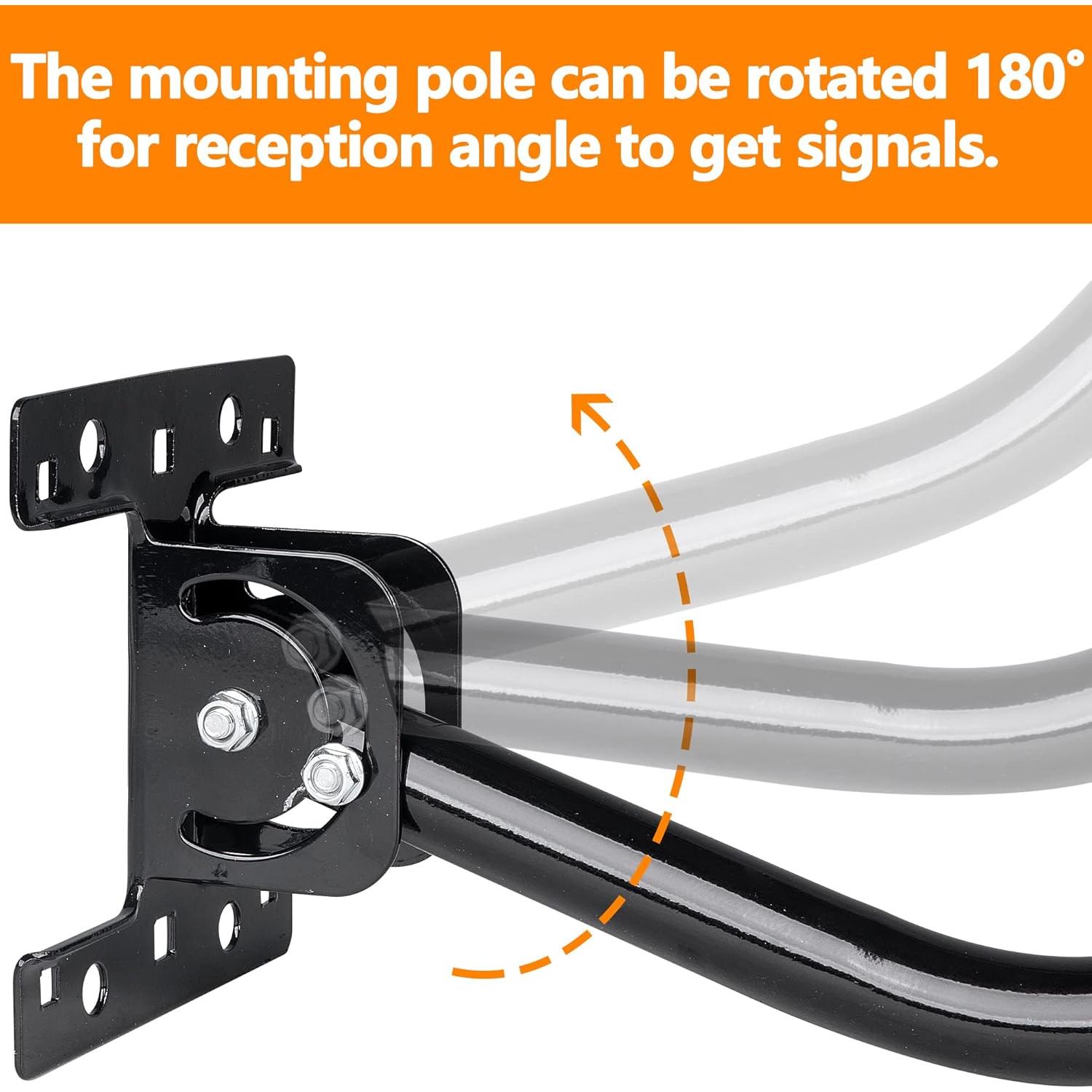 Soporte de Antena de TV Universal LFUTARI Ajustable Negro