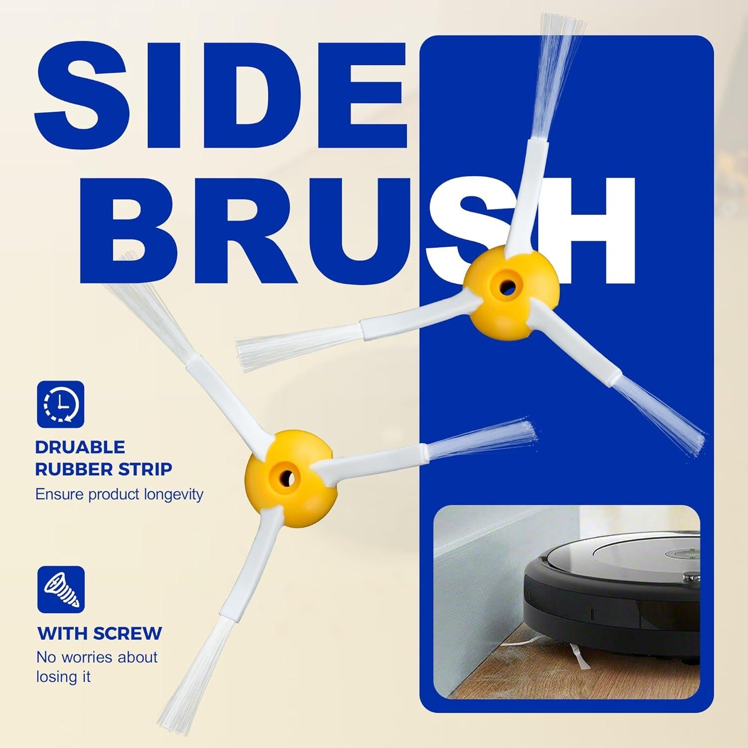 Repuestos Funmit para Roomba 500/600 - 3 Filtros y 4 Cepillos