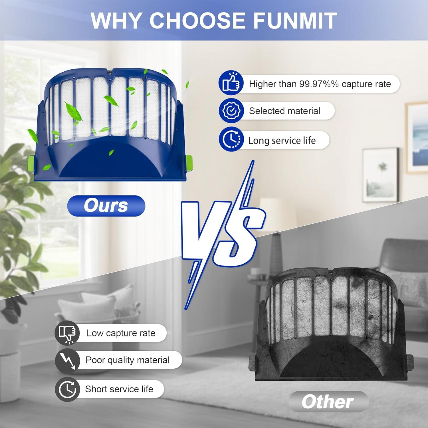 Repuestos Funmit para Roomba 500/600 - 3 Filtros y 4 Cepillos