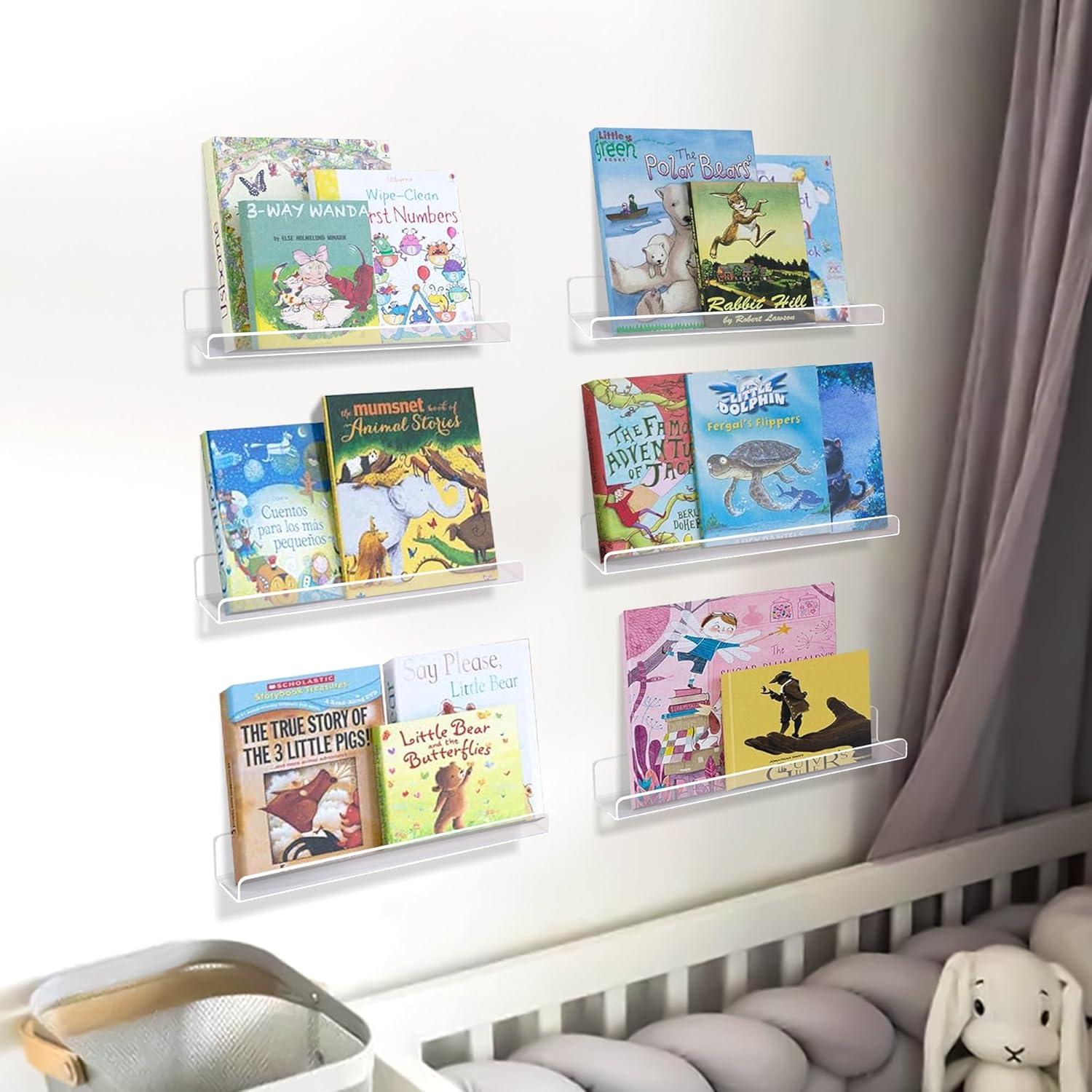 Estantes Acrílicos Transparentes Upsimples 10 Unidades 30.5x4.3 cm