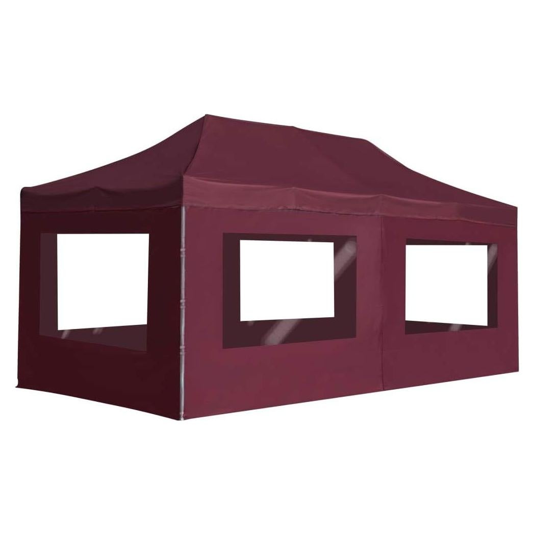 Carpa de Fiesta Plegable RINDIGOO 5.8x3m Rojo Vino con Paredes