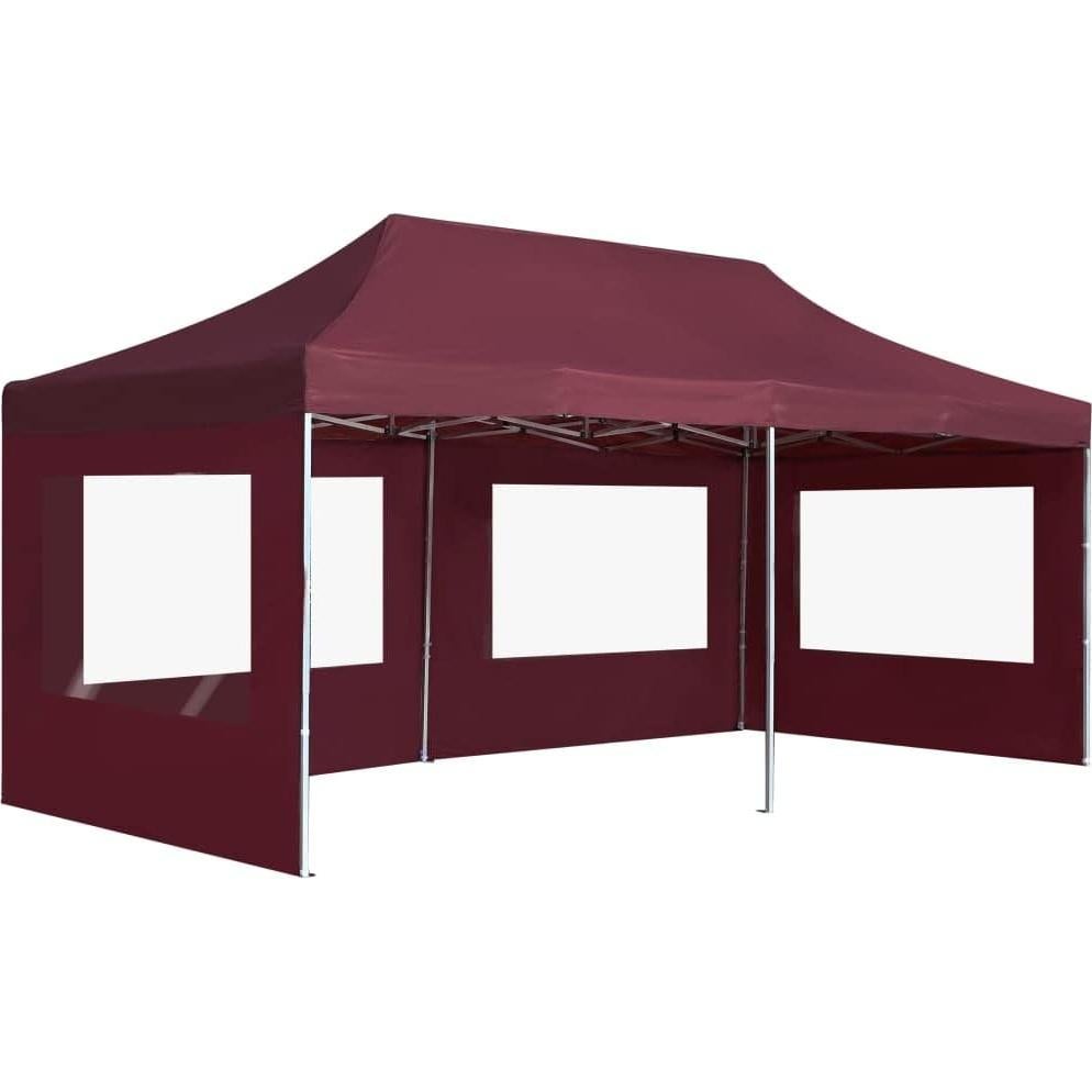 Carpa de Fiesta Plegable RINDIGOO 5.8x3m Rojo Vino con Paredes