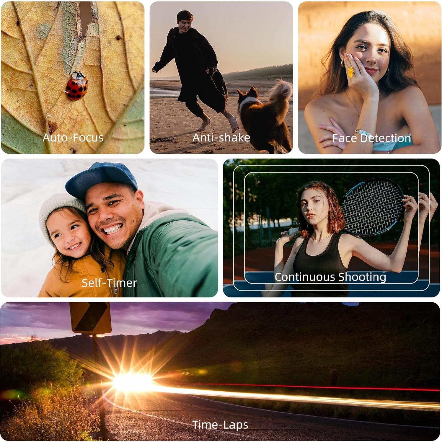 Cámara de Video ORDRO AE20 5K 56MP WiFi con Visión Nocturna