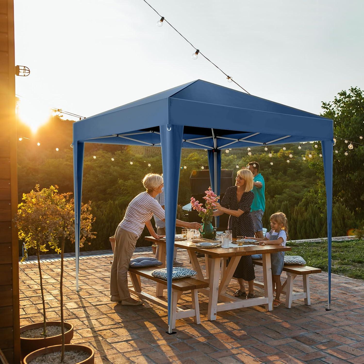 Carpa Pop Up 2x2m ANT SKU Azul Impermeable con Paredes Laterales