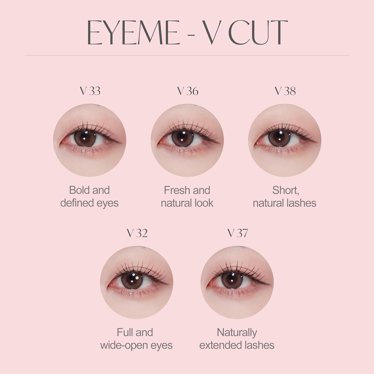 Pestañas de Clúster EYEME NO.V32 - Paquete de 5 Sets K-Beauty