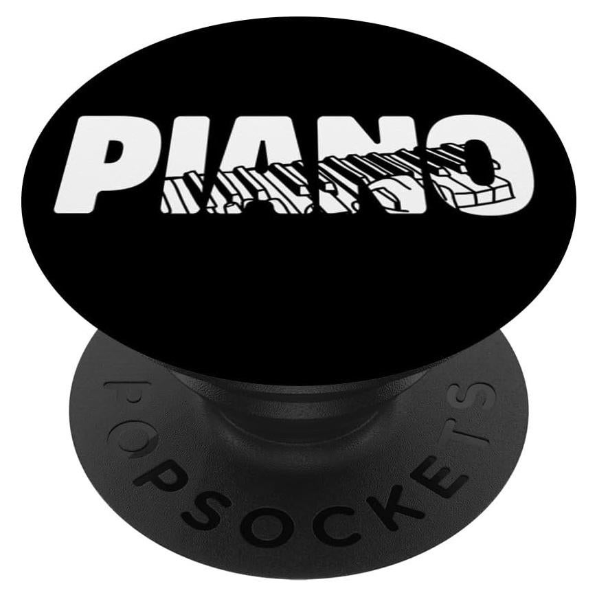 PopSockets Adhesivo PopGrip Piano Maestro Teclado Negro