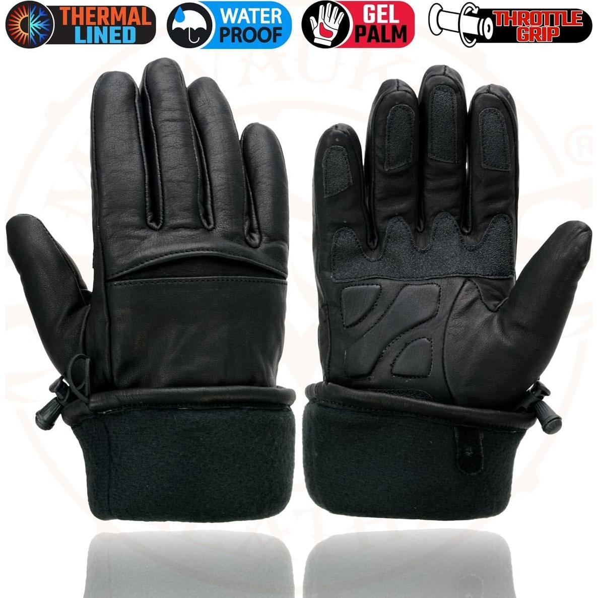 Guantes de Moto Milwaukee Leather SH292 Cuero Impermeable