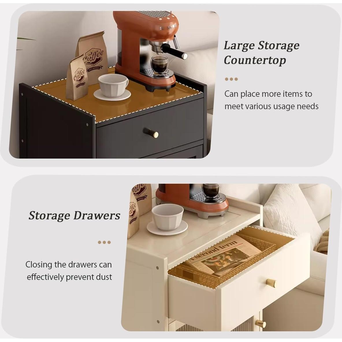 Gabinete de Almacenamiento para Robot Aspirador Nordivo Negro