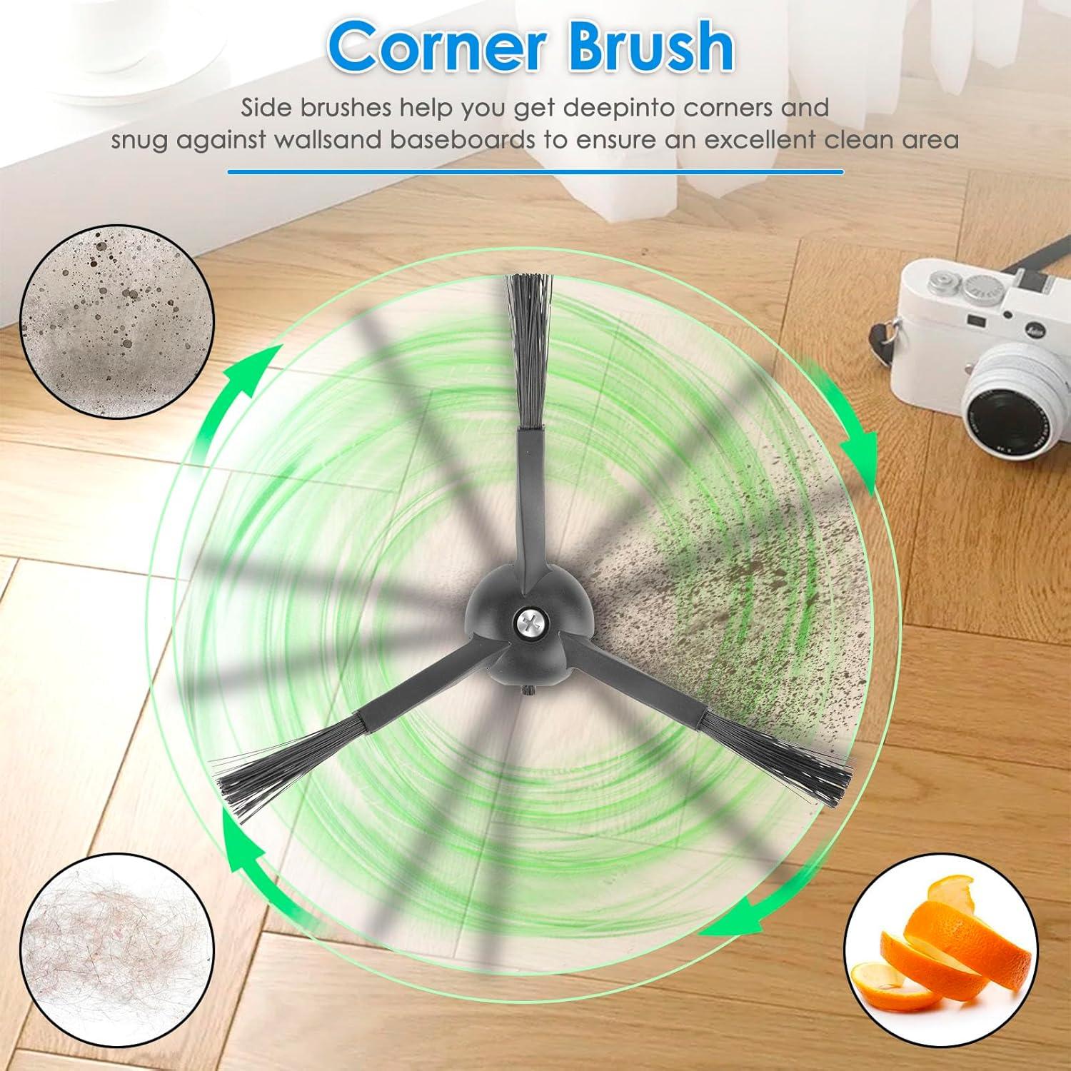 8 Cepillos Laterales COWINORY para Roborock Q5 Max+, S8 MaxV