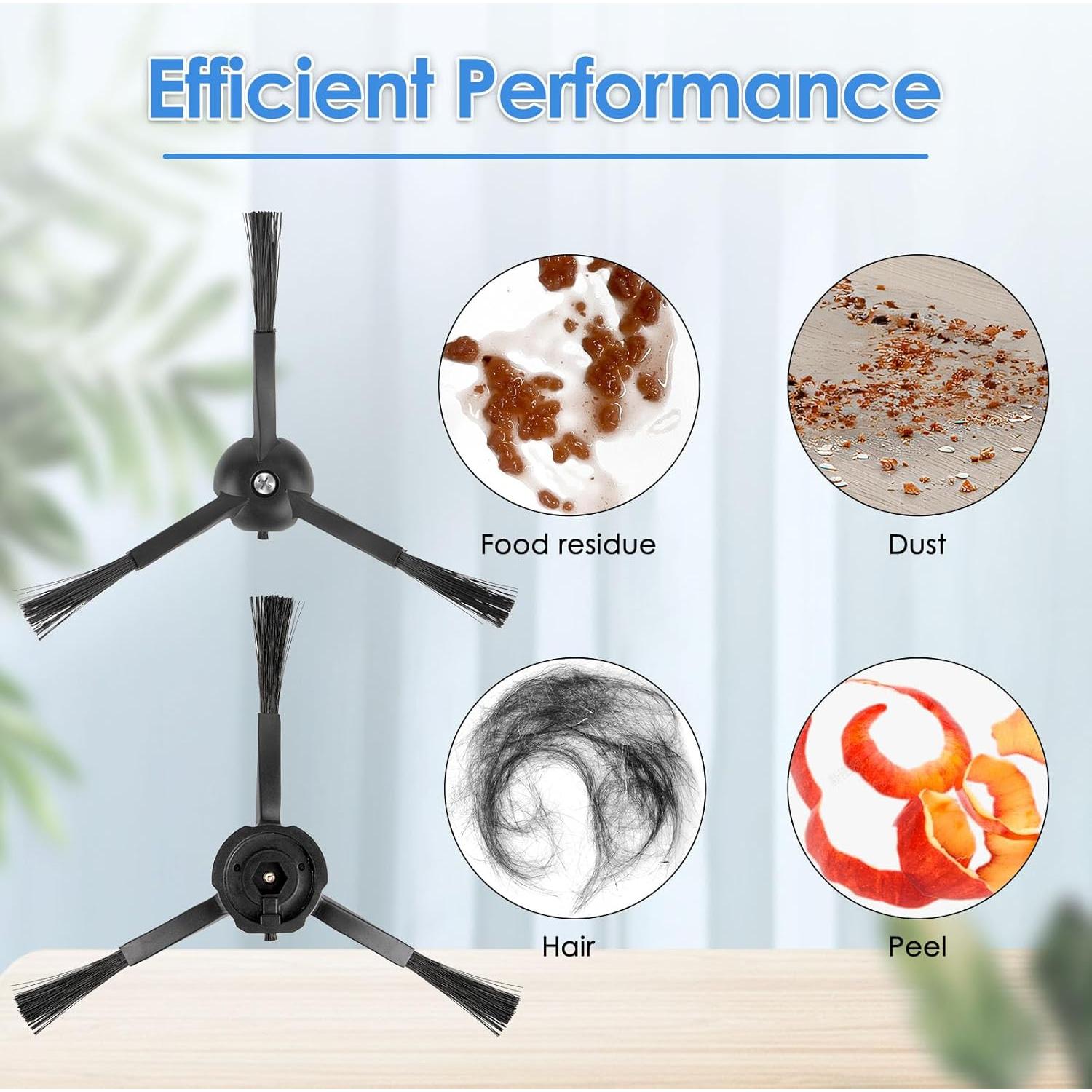 8 Cepillos Laterales COWINORY para Roborock Q5 Max+, S8 MaxV