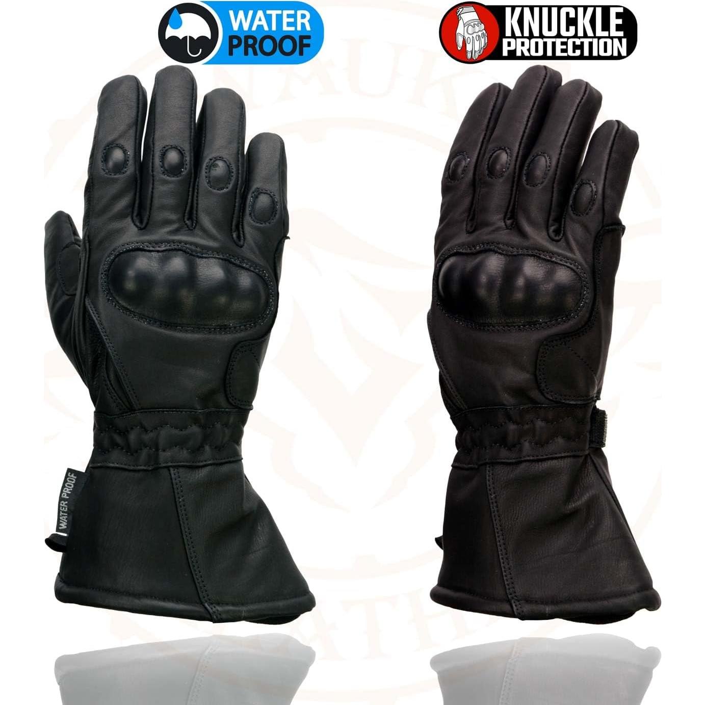 Guantes de cuero impermeables Milwaukee Leather SH815 para hombres