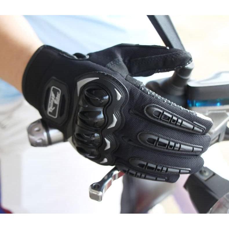 Guantes de Motocicleta HOTNOTE MH - Táctiles y Duros, Negro