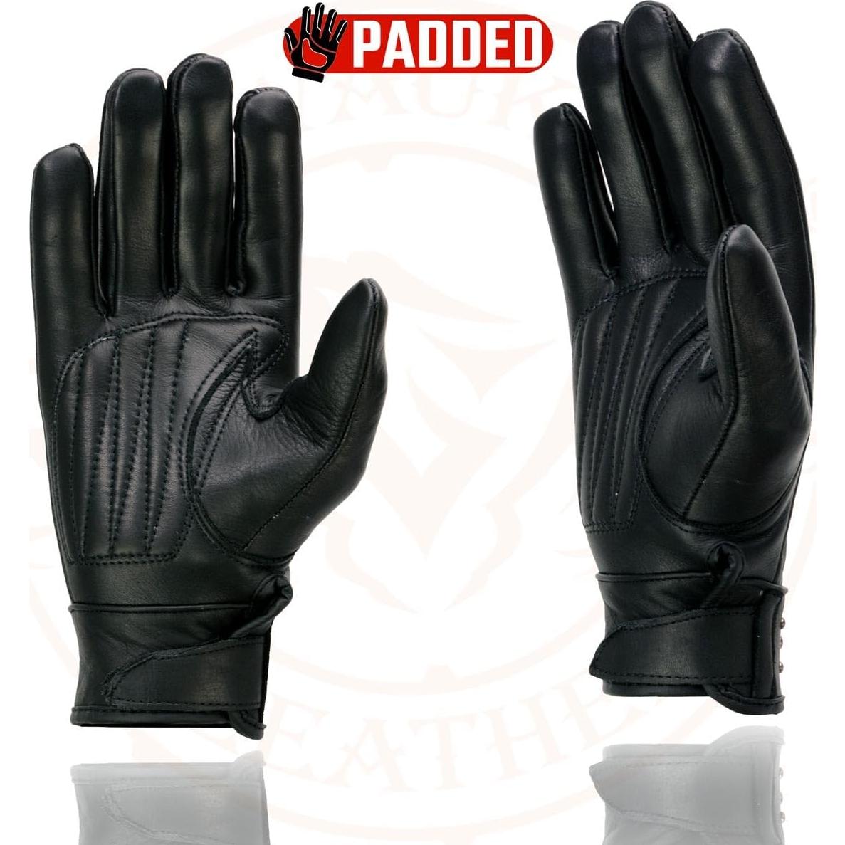 Guantes de moto Milwaukee Leather MG7760 mujer cuero negro